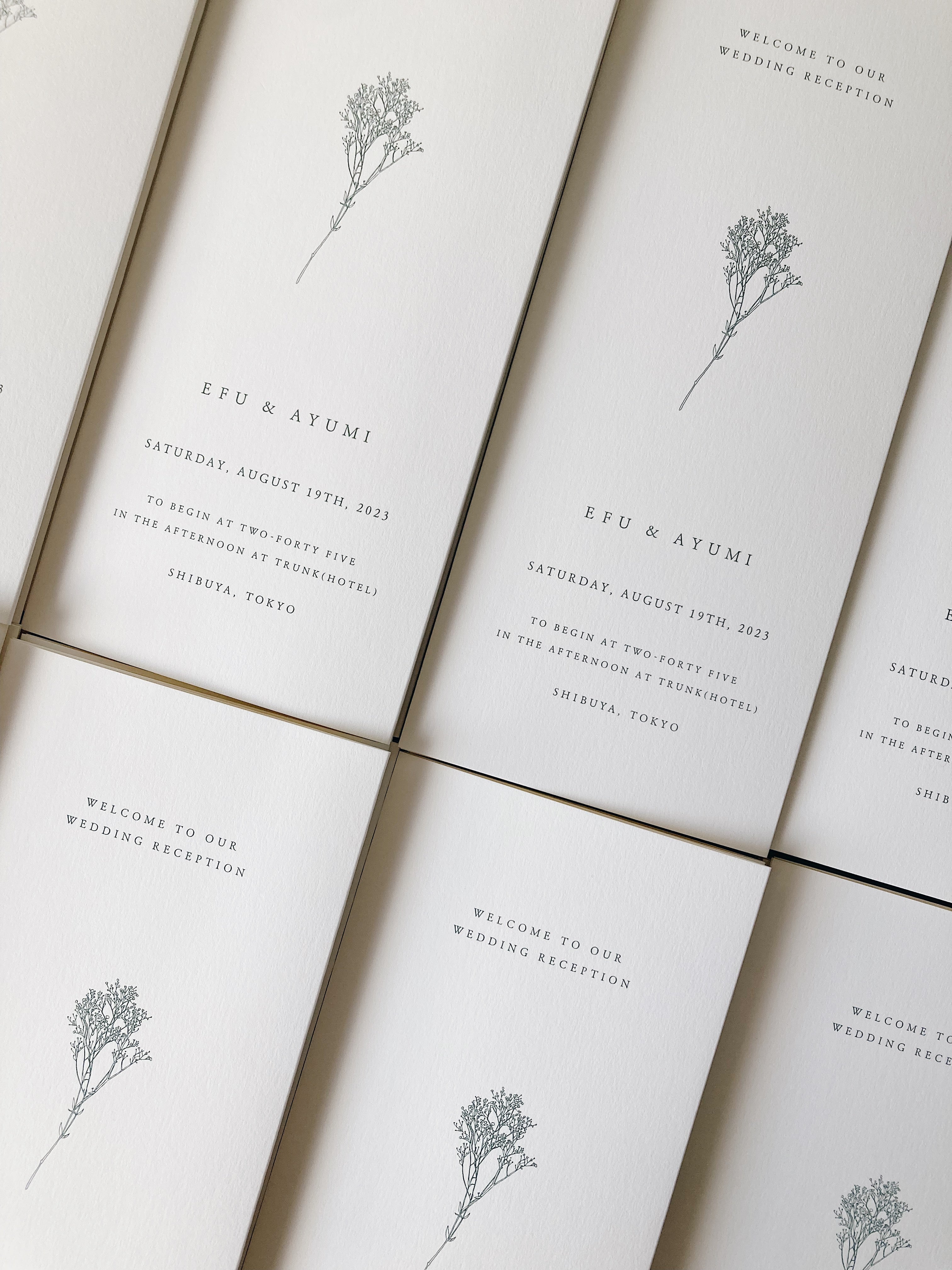 シンプル席次表 お花のイラスト chisato hirayama