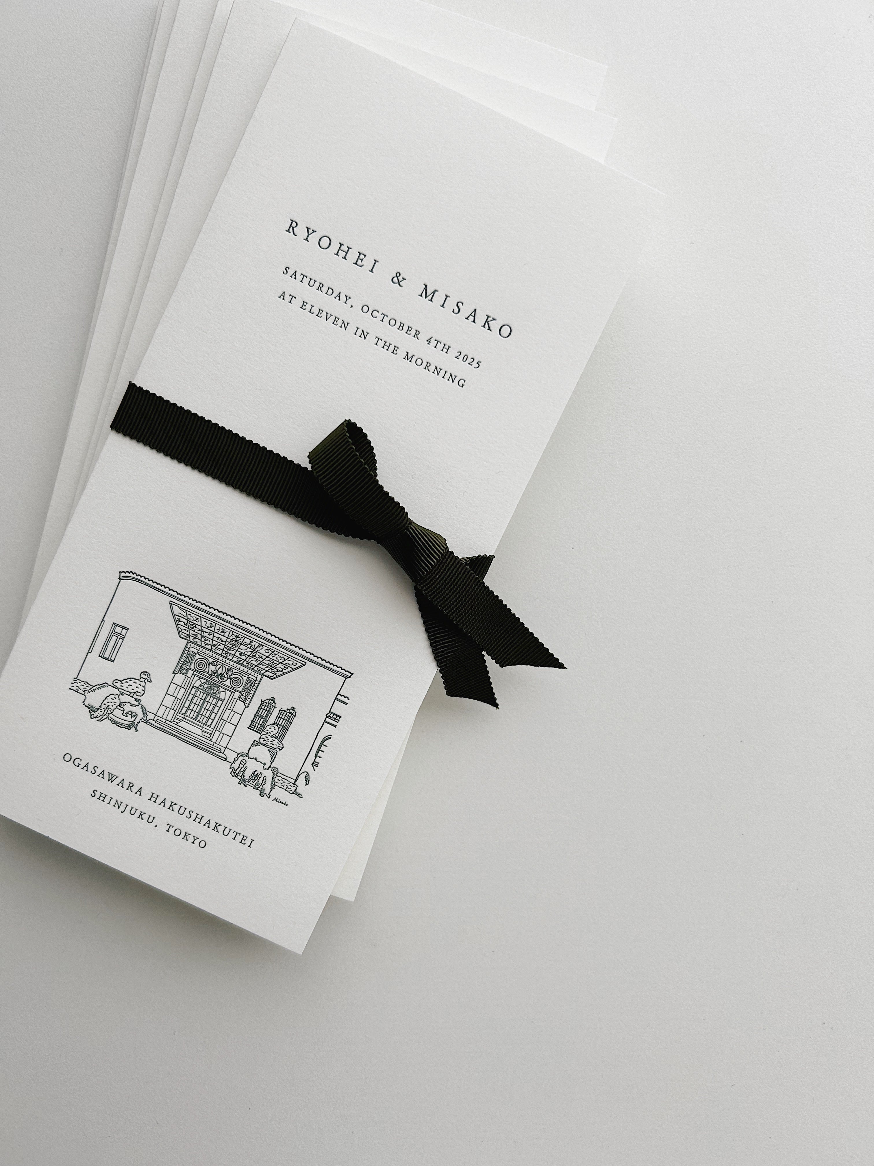 席次表 活版印刷 コットンペーパー デザイン