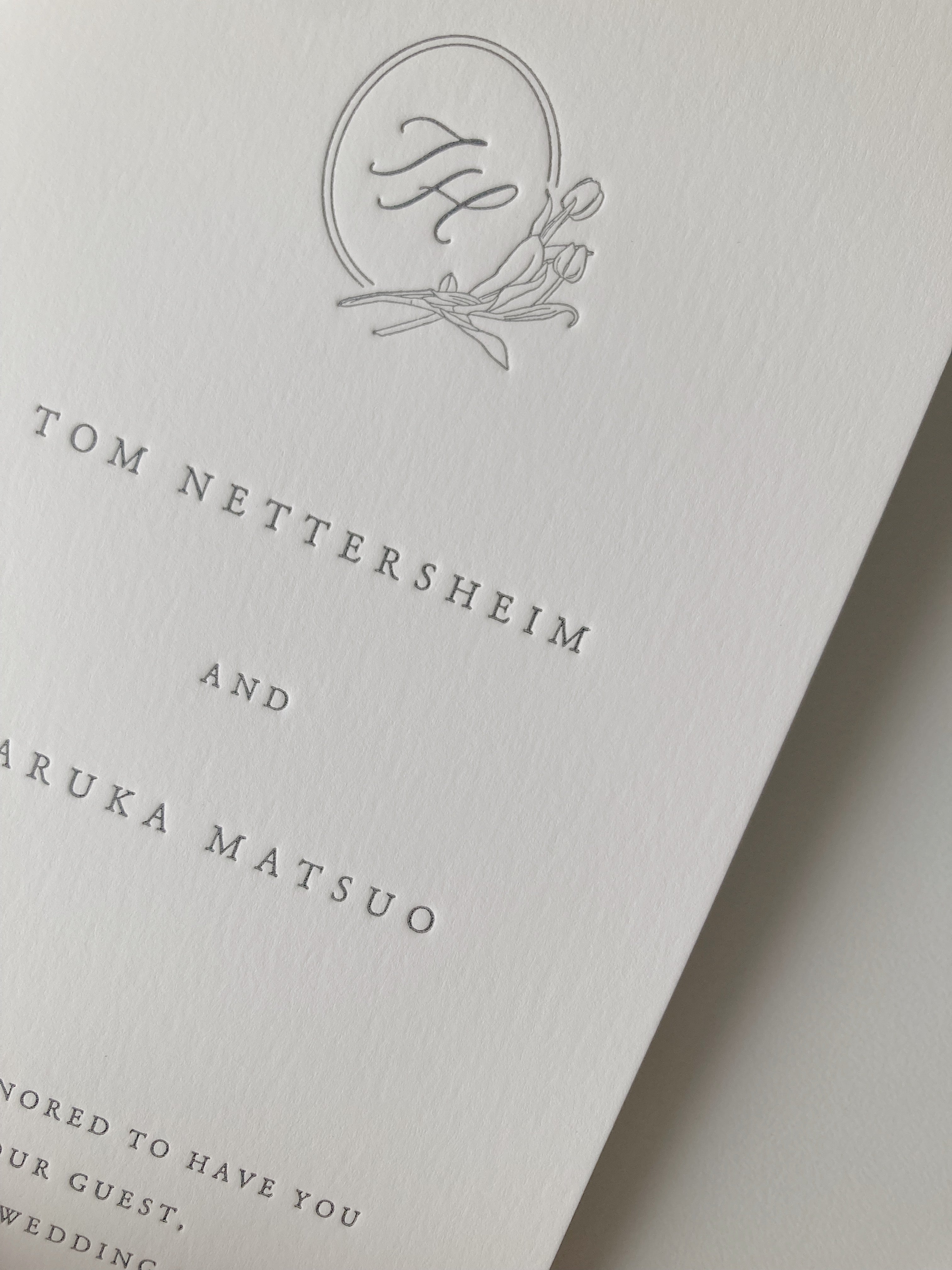 活版印刷 席次表 デザイン chisato hirayama