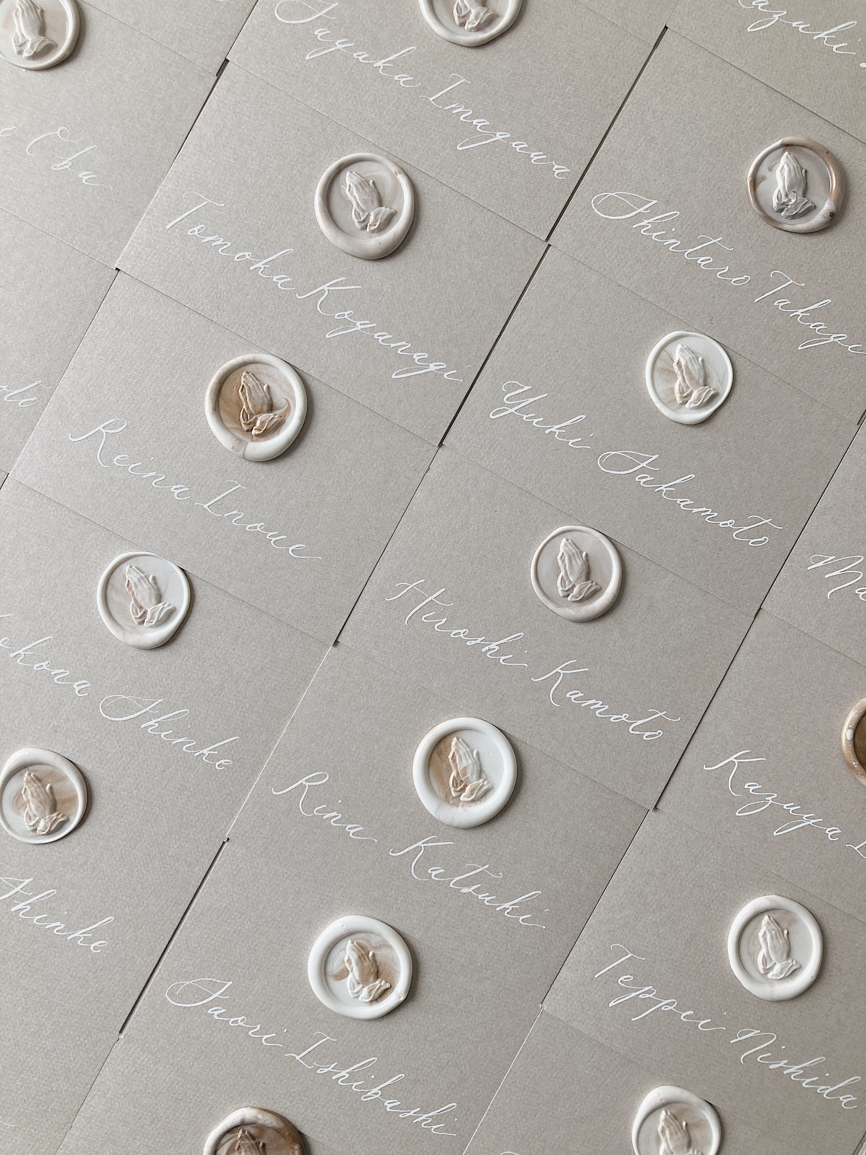 シーリングスタンプ カリグラフィー 席札