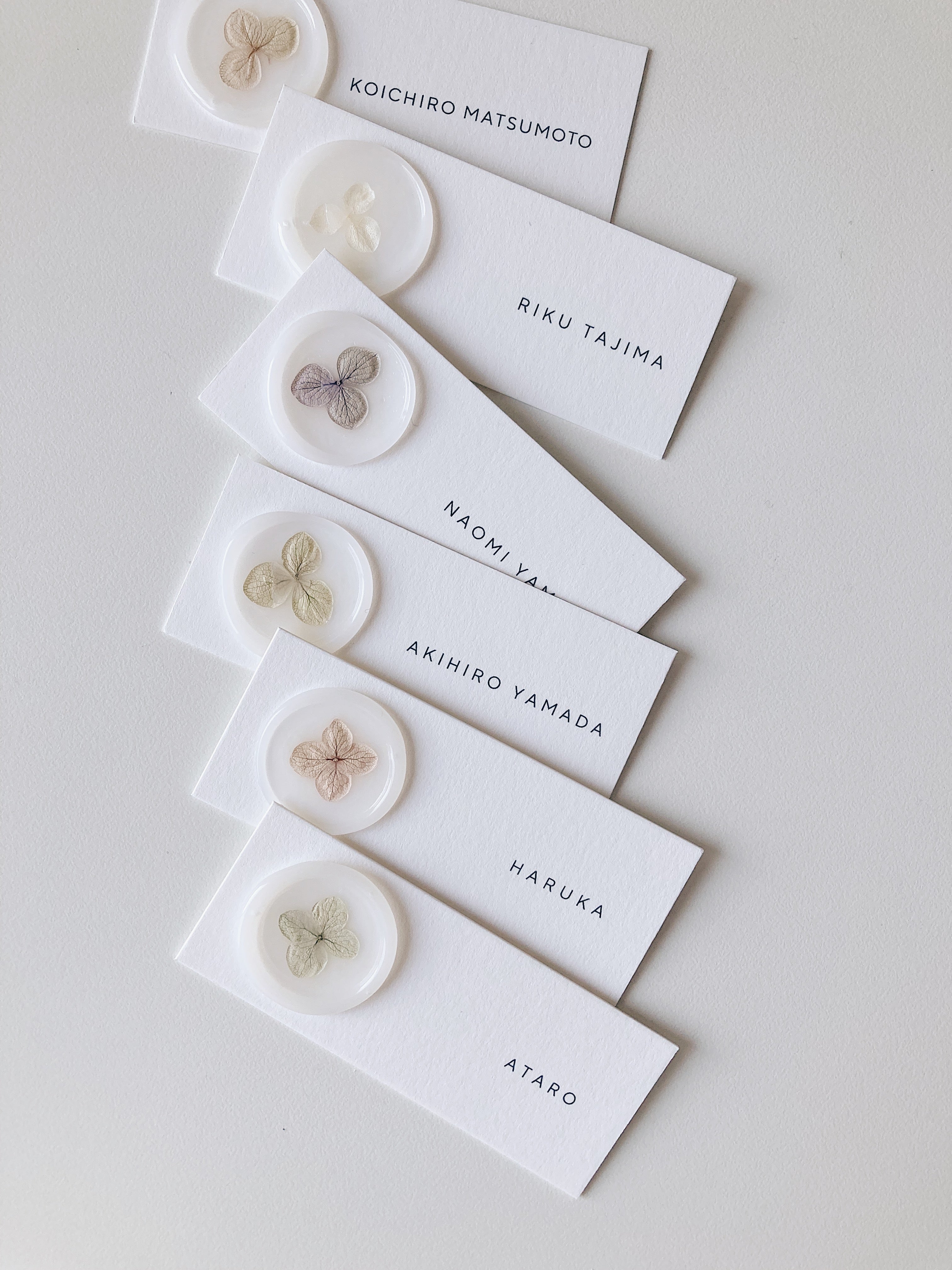 フラワーロス 席札 結婚式 ウェディング デザイン ネームカード