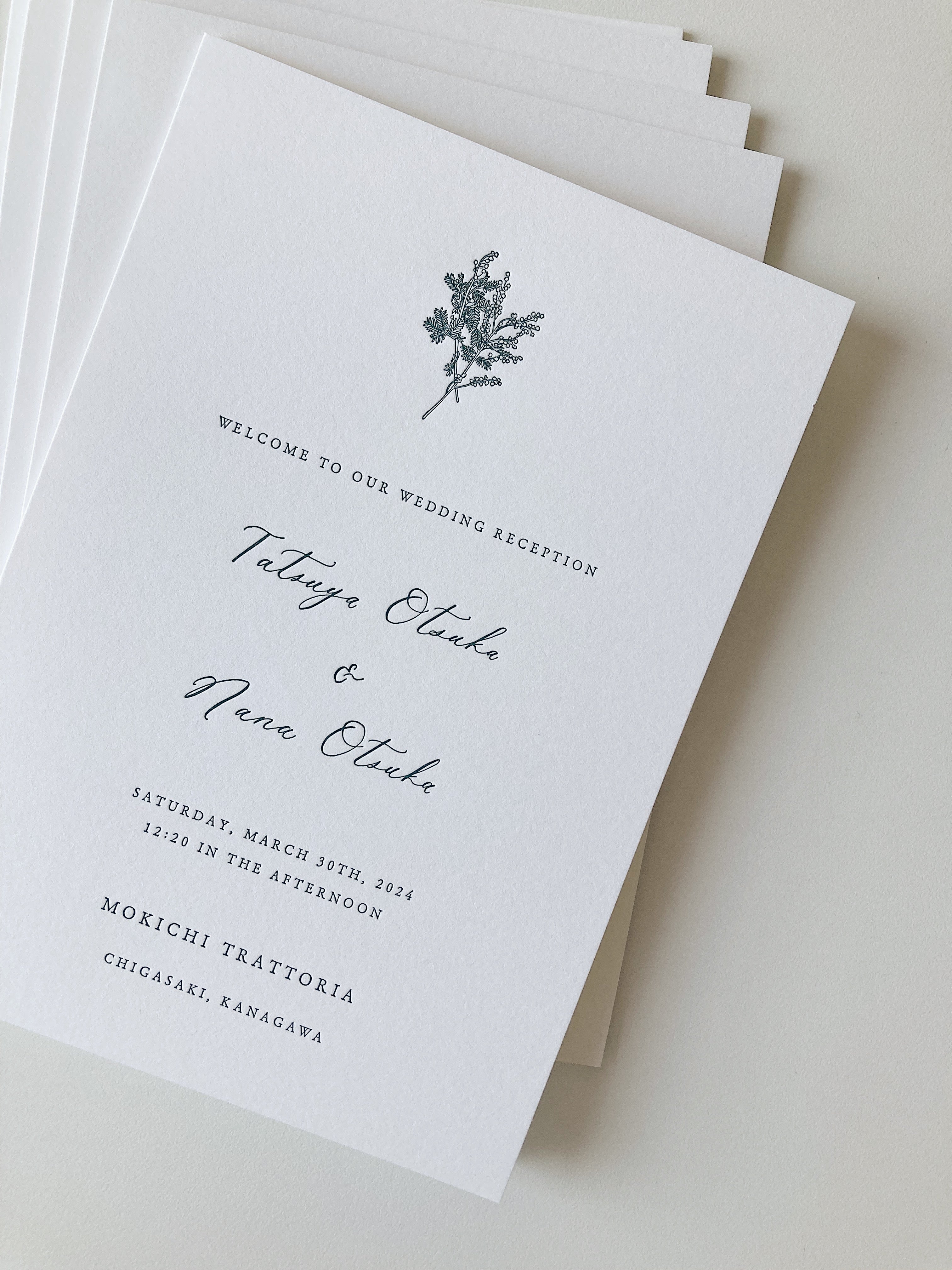 活版印刷 席次表 結婚式ペーパーアイテム