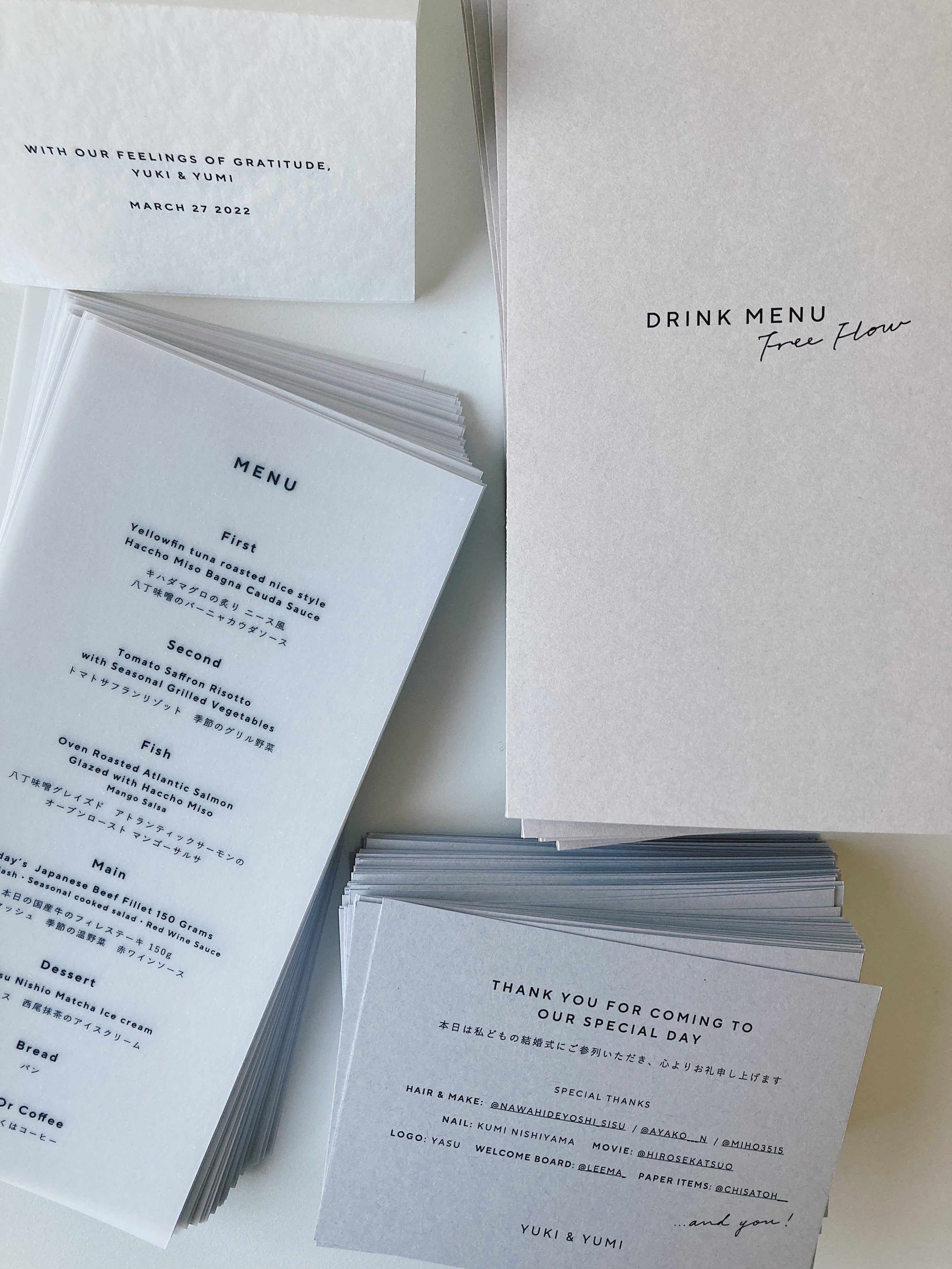 名古屋 結婚式 ペーパーアイテム デザイン モダン シンプル