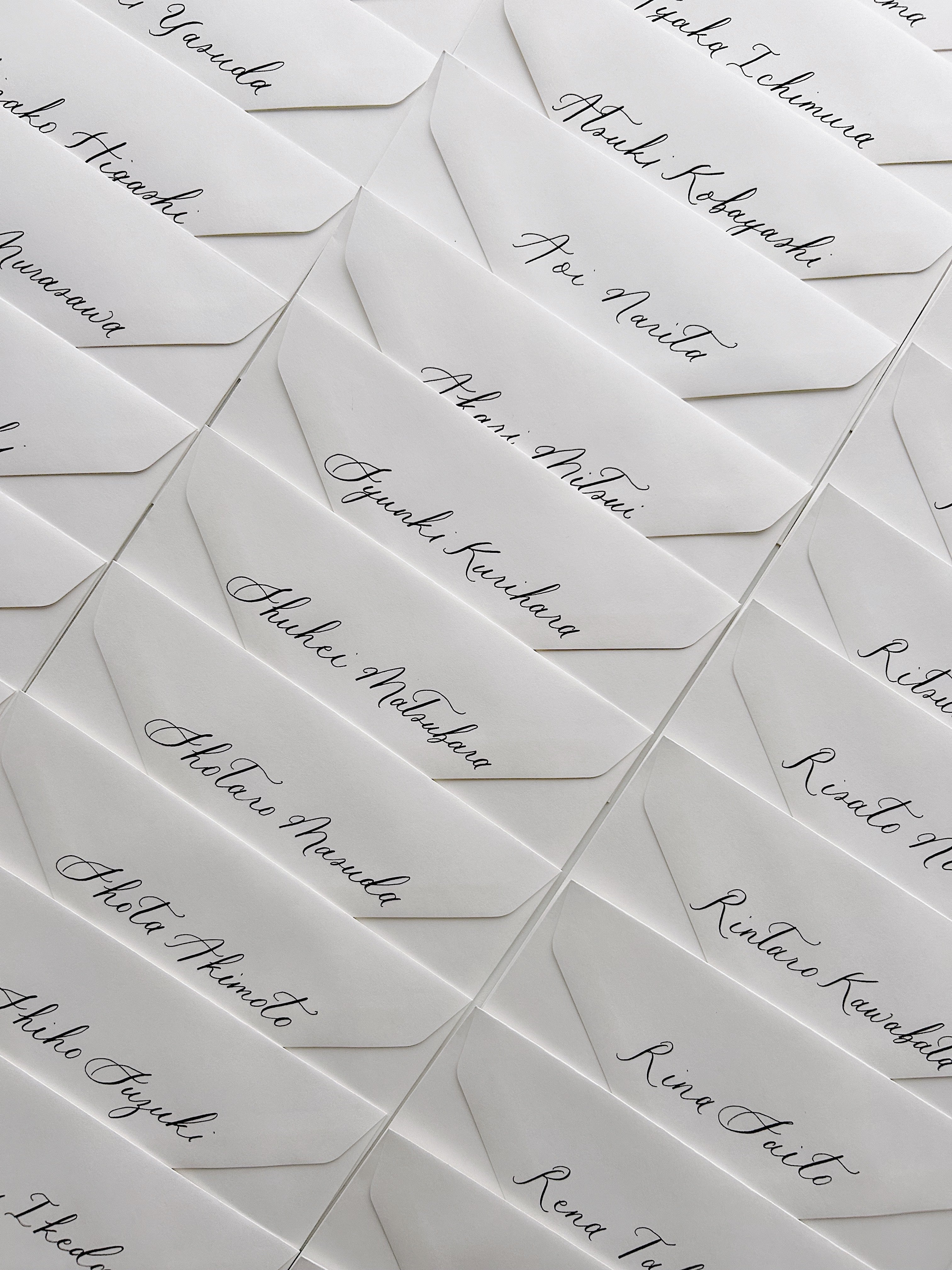 レターセレモニー スクエア封筒 スイッチングレター カリグラフィー