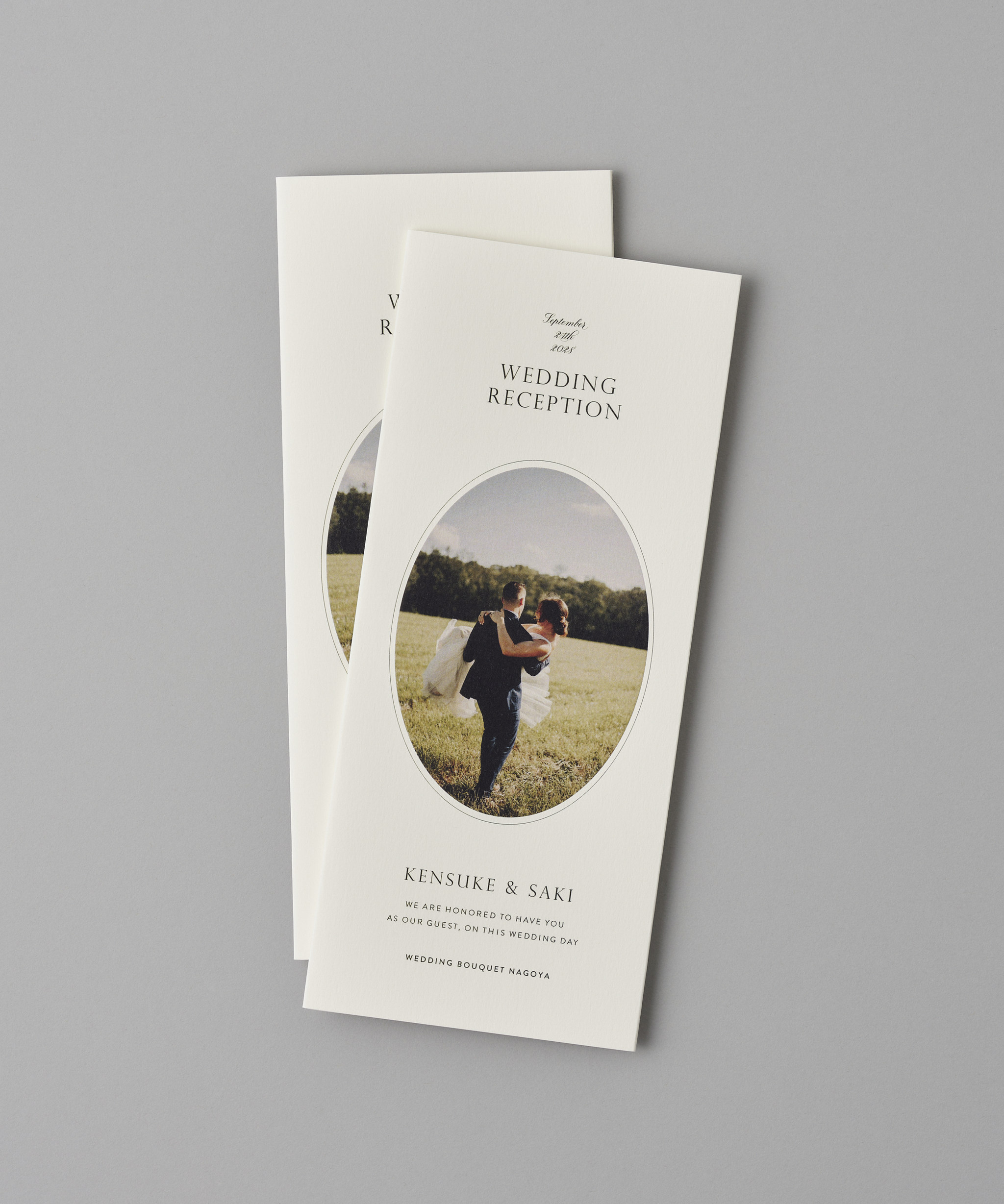 下藤様　オーダーページ デジタル印刷〉A3観音開きの席次表 / カバー写真 -オフホワイト紙