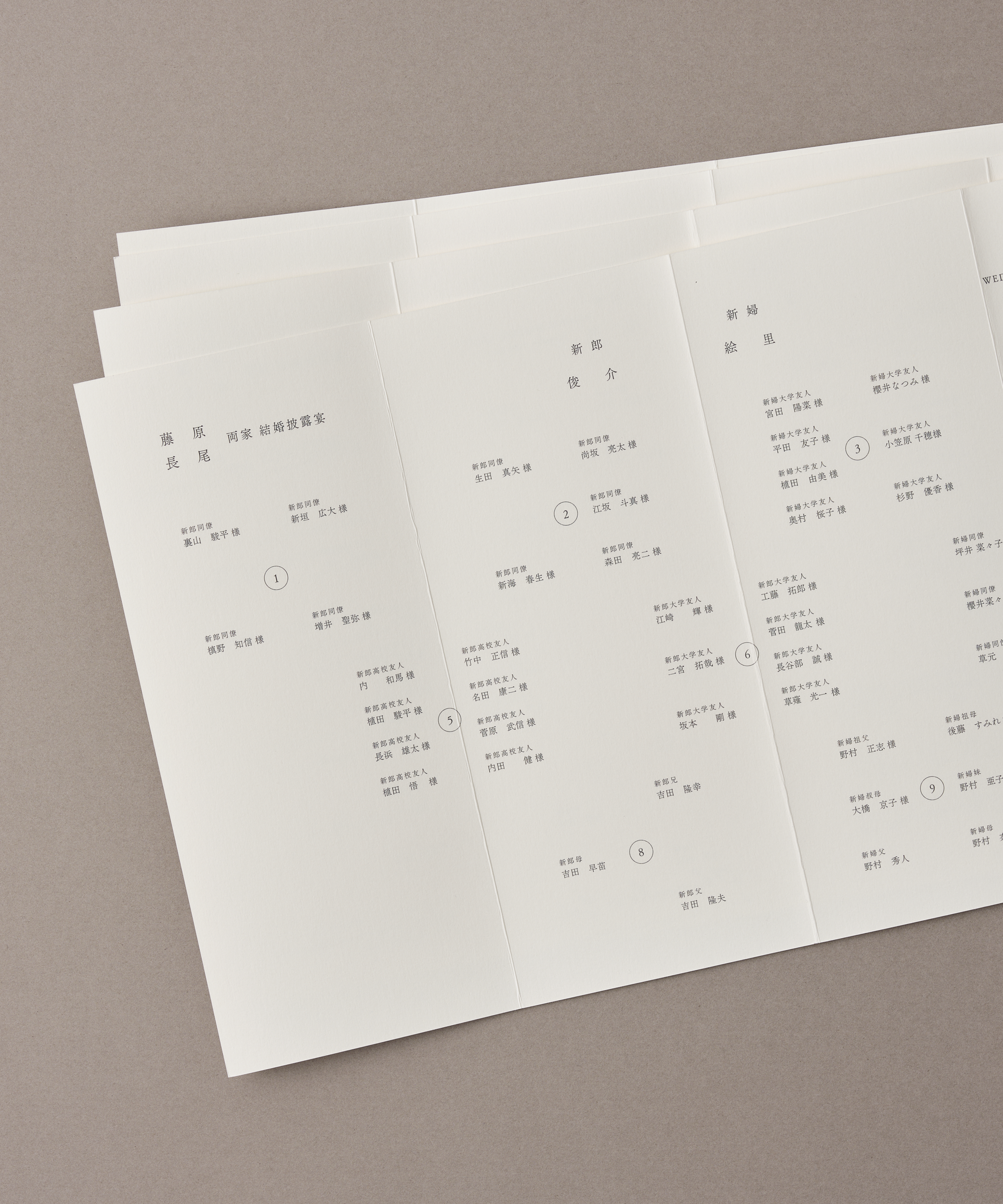 fondant chocolat / 席次表