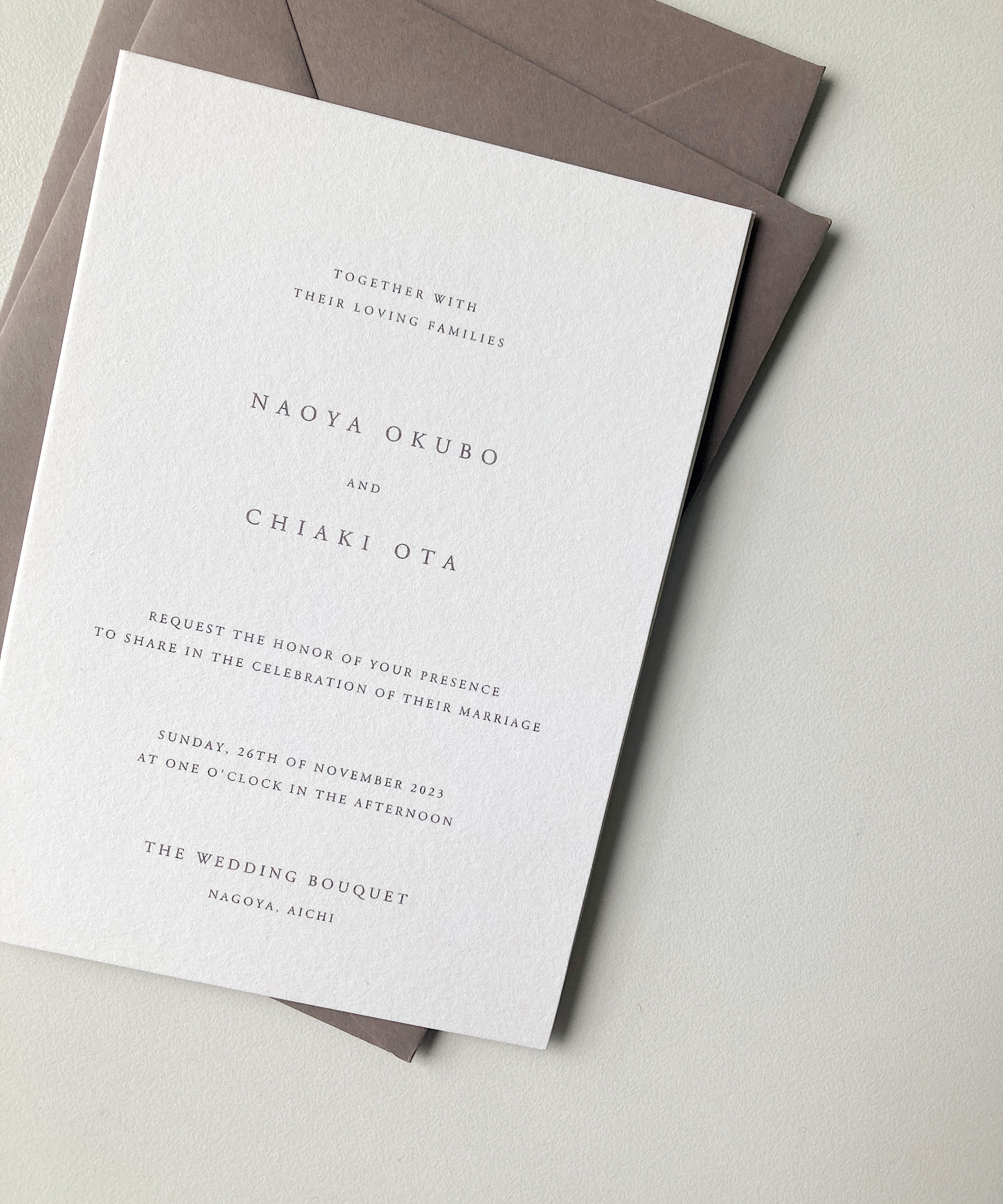Invitation Set / 招待状セット - コットンペーパー / オフセット印刷