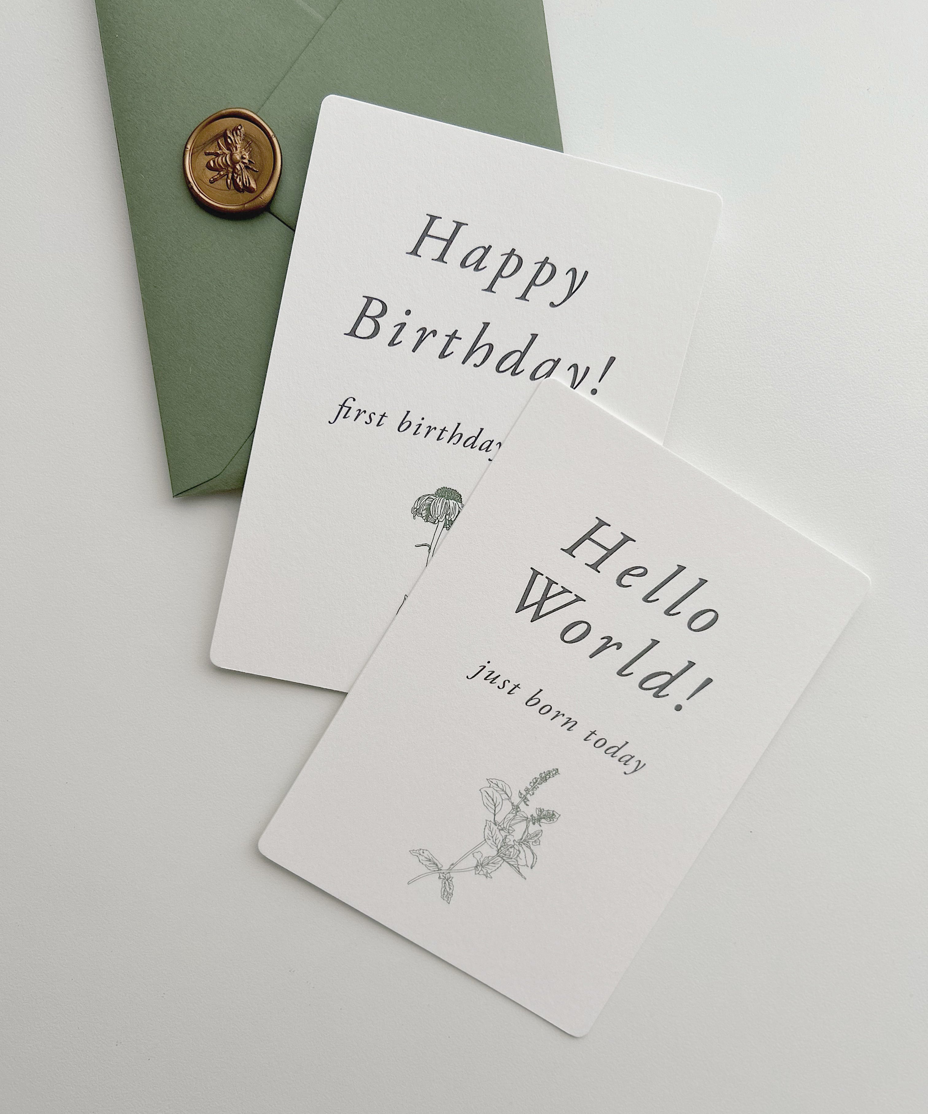 Milestone Card Mini Set / お花とハーブのマンスリーカード ミニセット