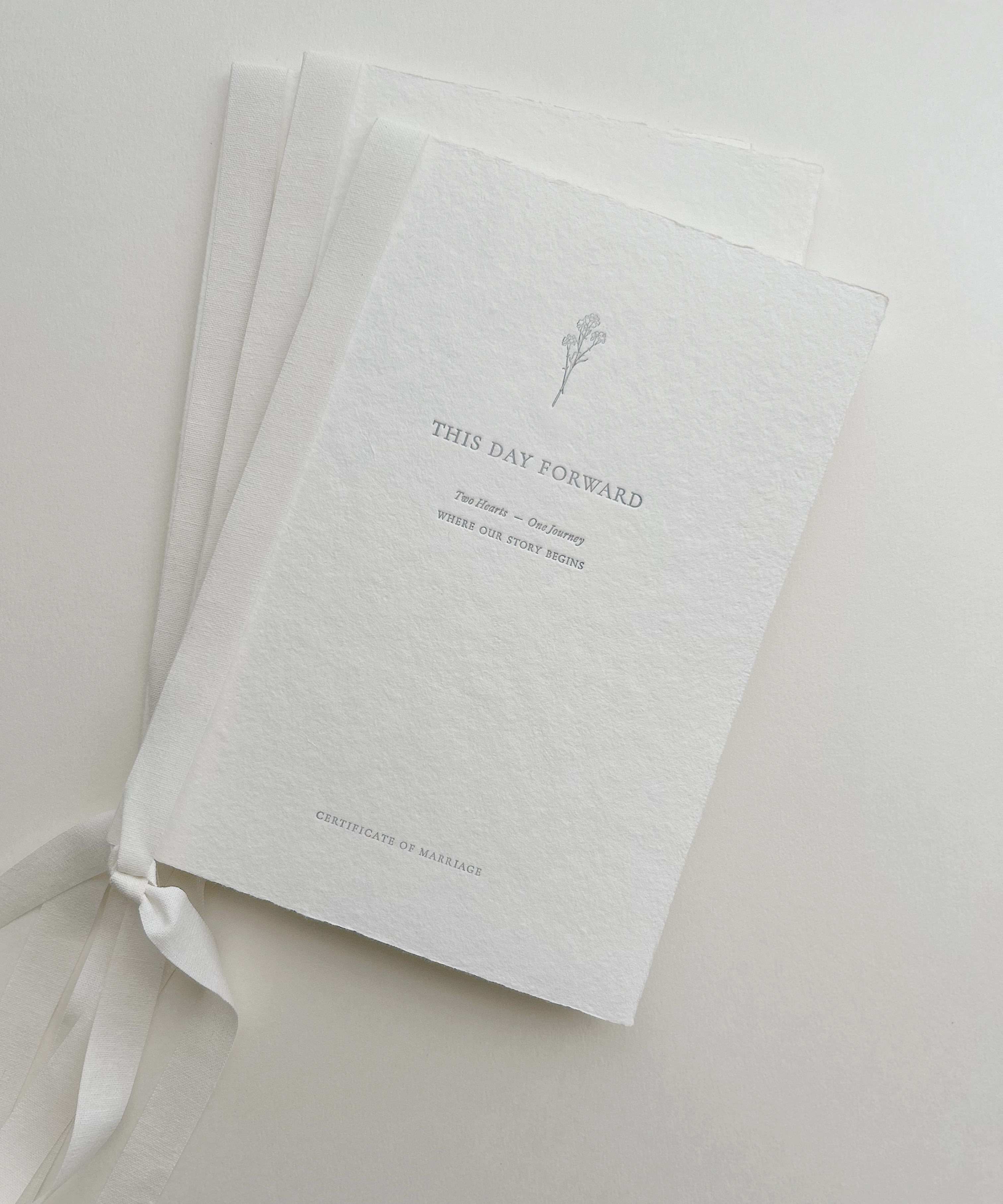 HANDMADE PAPER CERTIFICATE / 手漉き紙の結婚証明書
