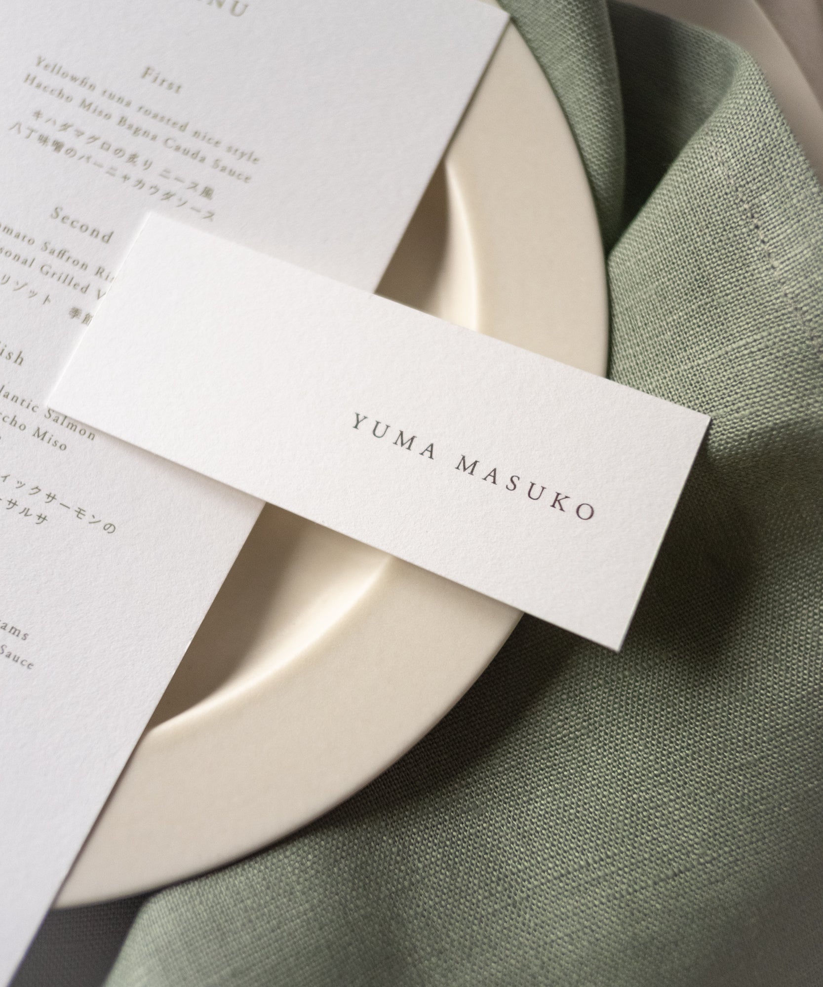 Slim Place cards / スリムサイズの席札