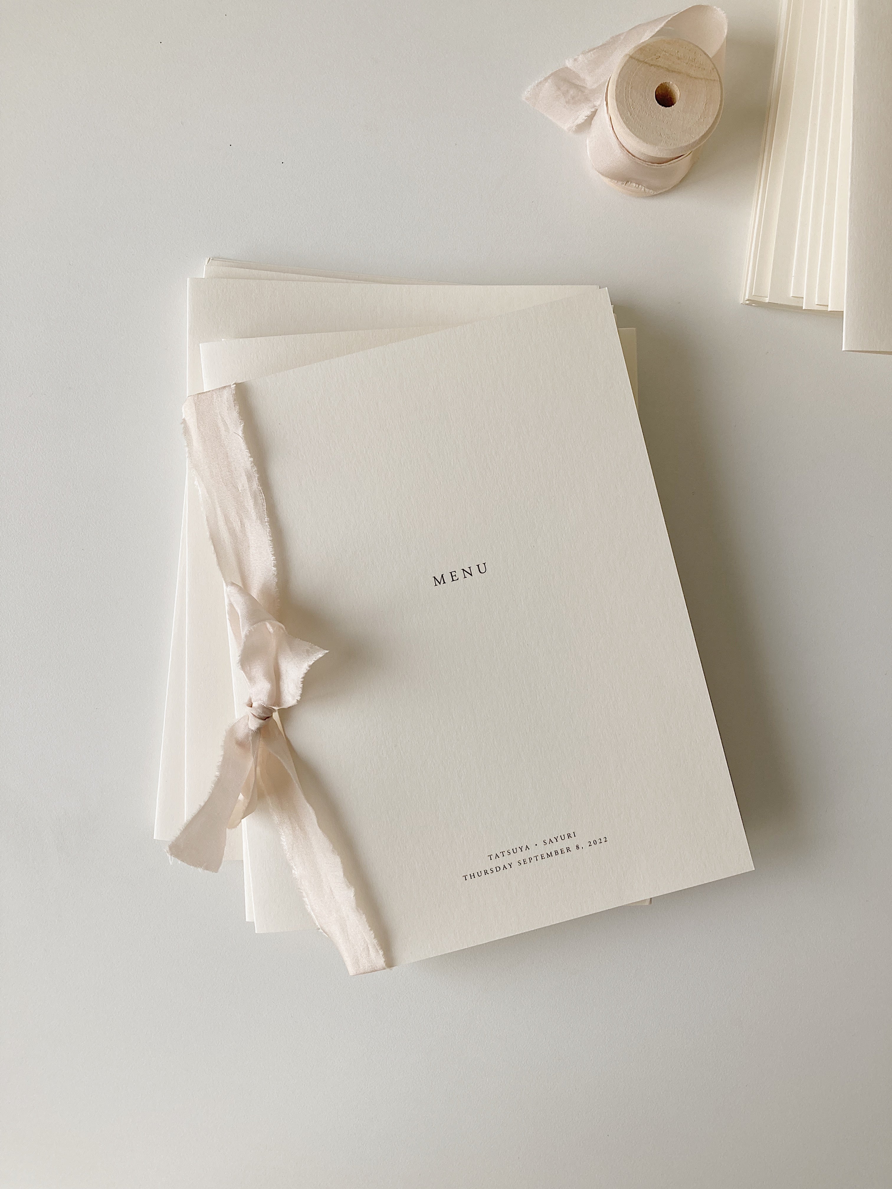 結婚式メニュー表デザイン / wedding menu design