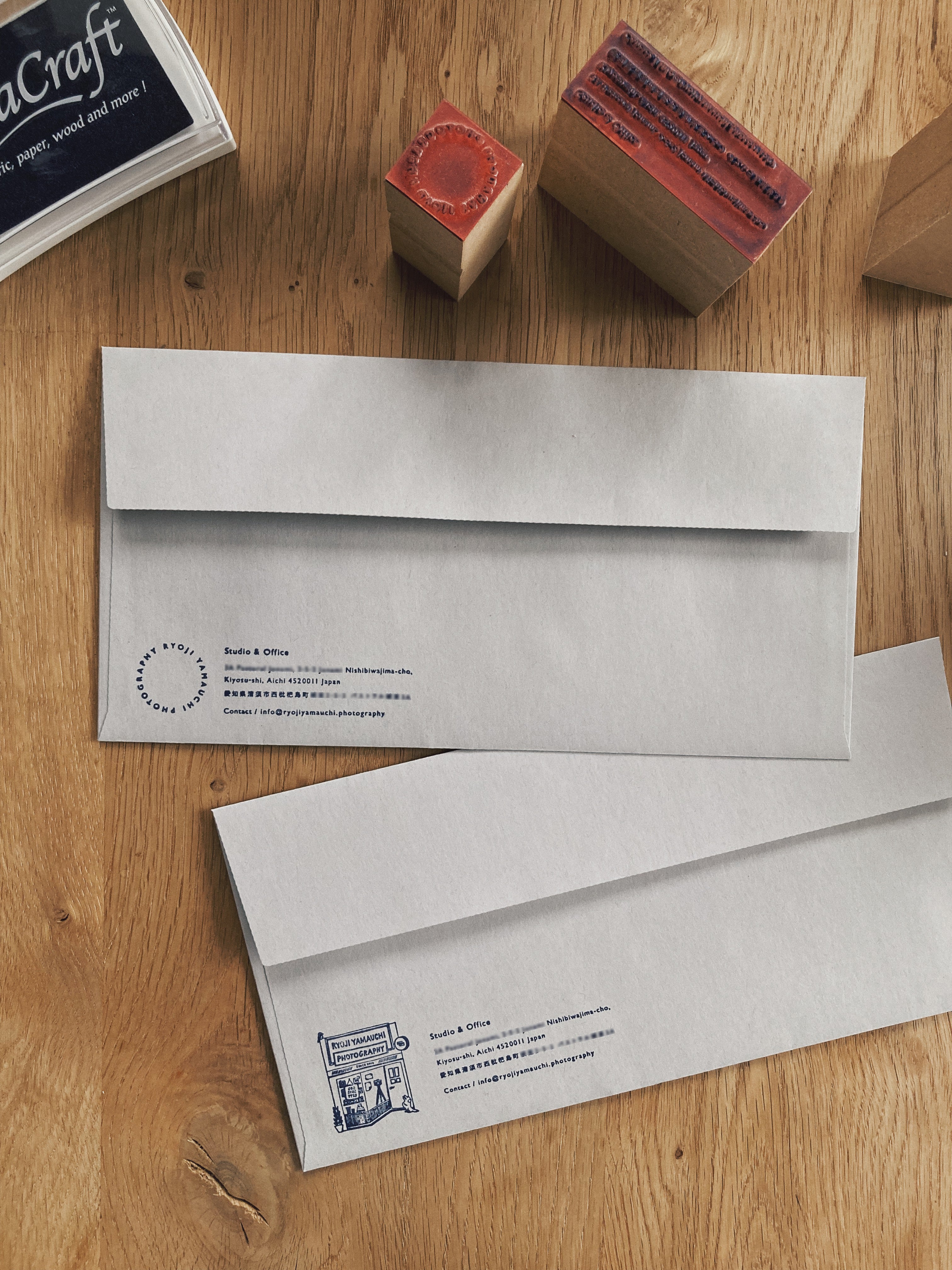 フォトグラファーさまの封筒用スタンプ制作 / Stamp Design