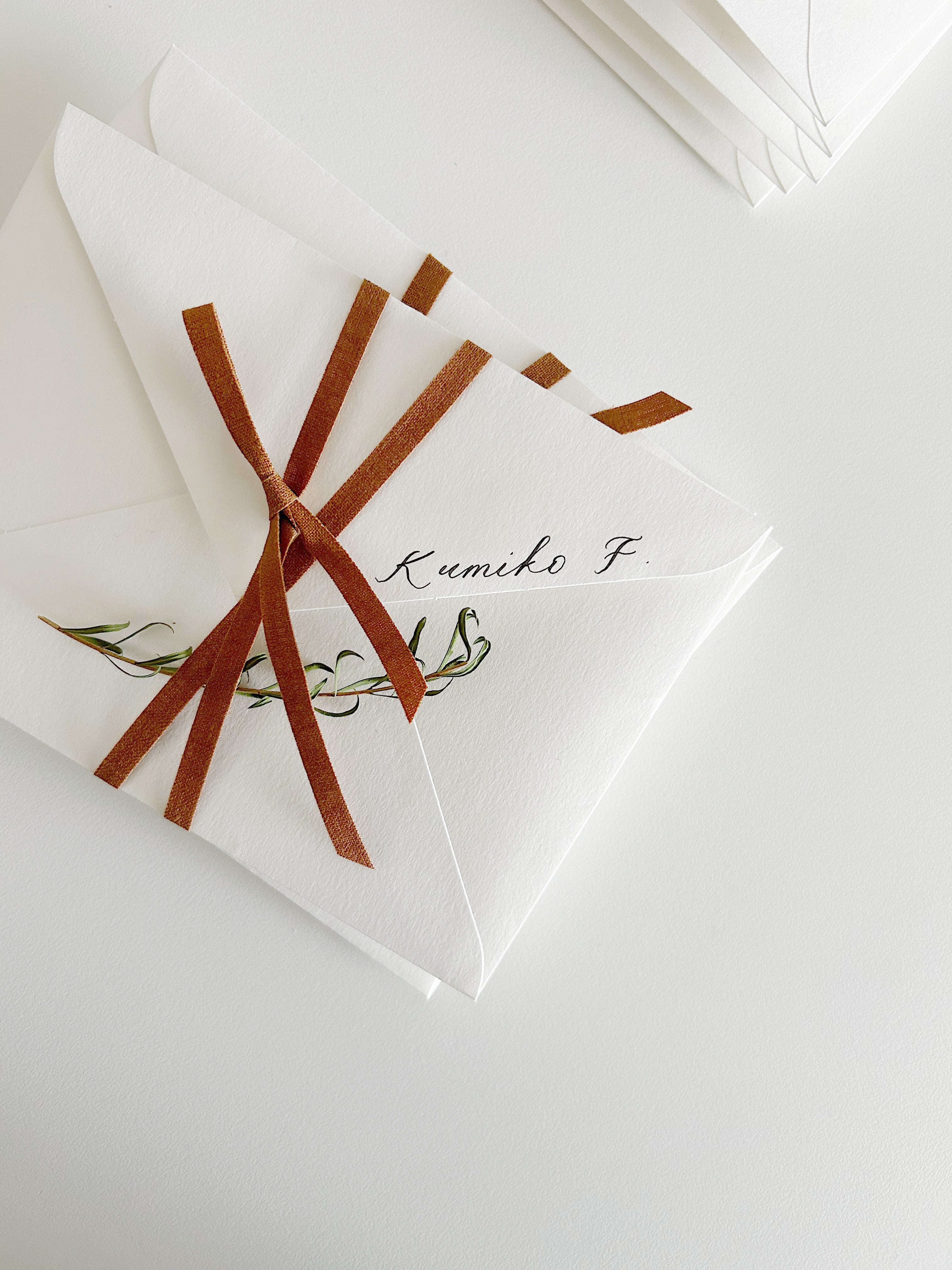 レターセレモニー　カリグラフィー　筆耕　ウェディング　封筒