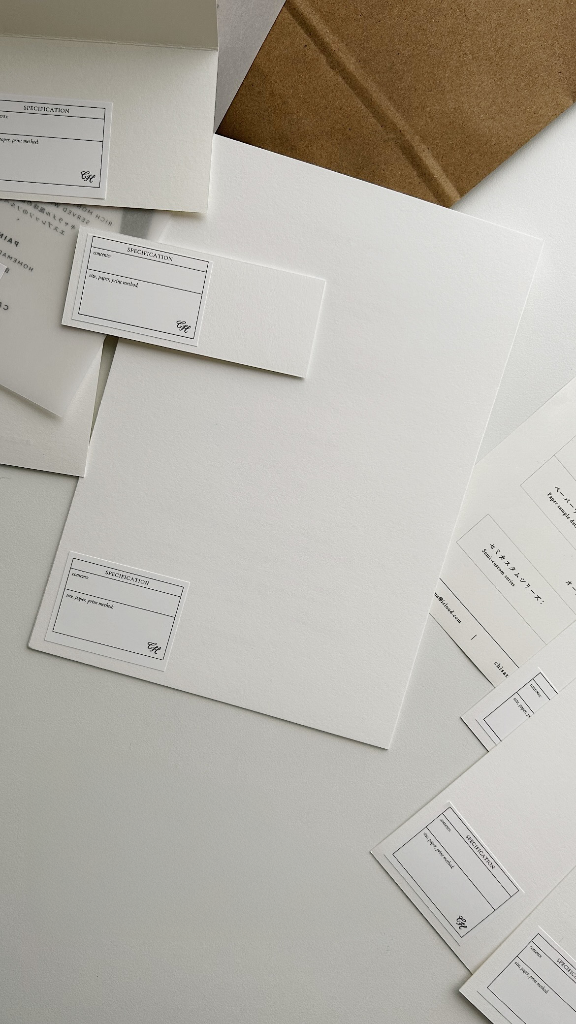 ウェディングペーパーアイテム　サンプル　結婚式　デザイン　活版印刷