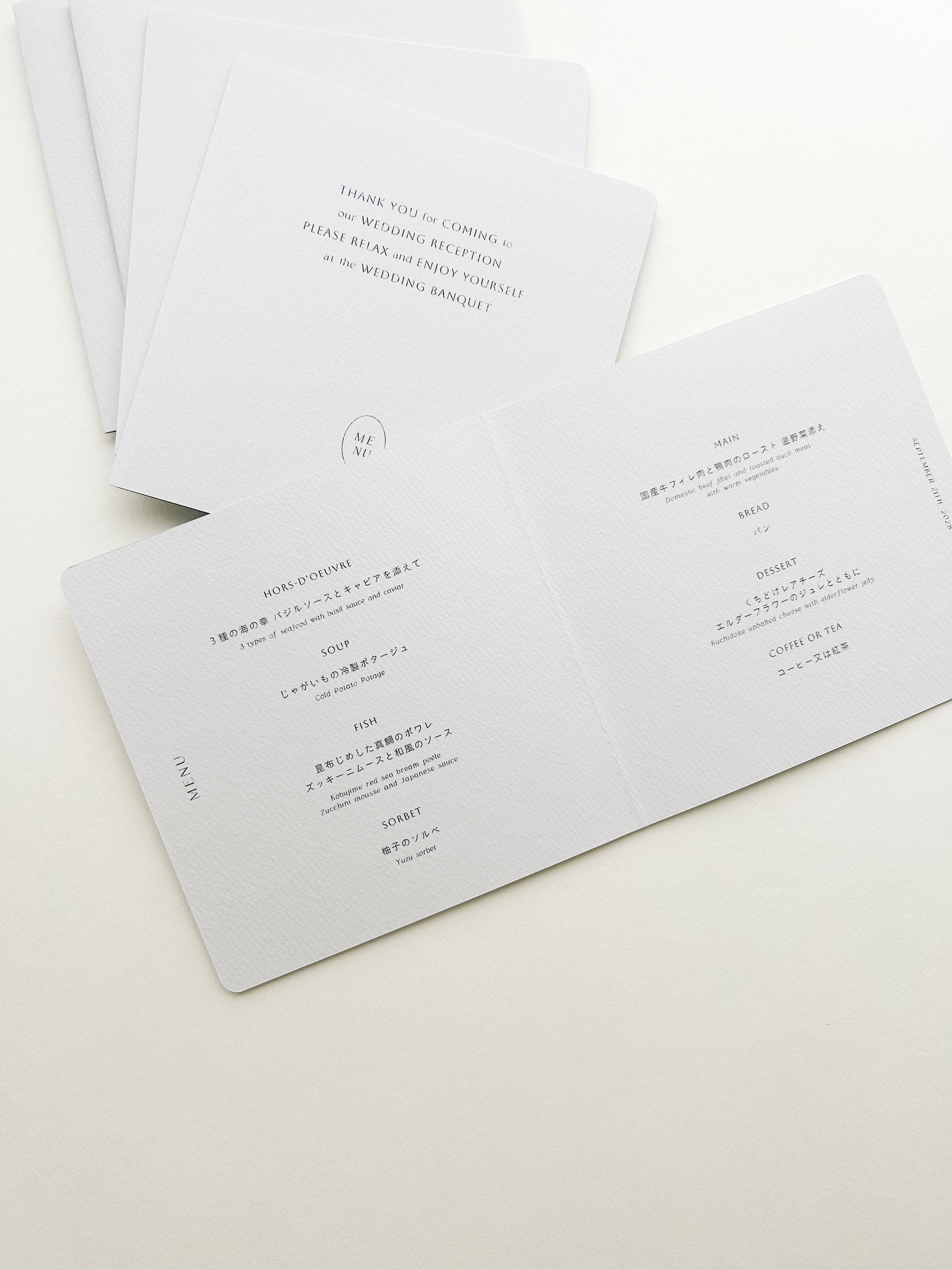 [ package C ] lavender in the sun / メニュー表＋席札set