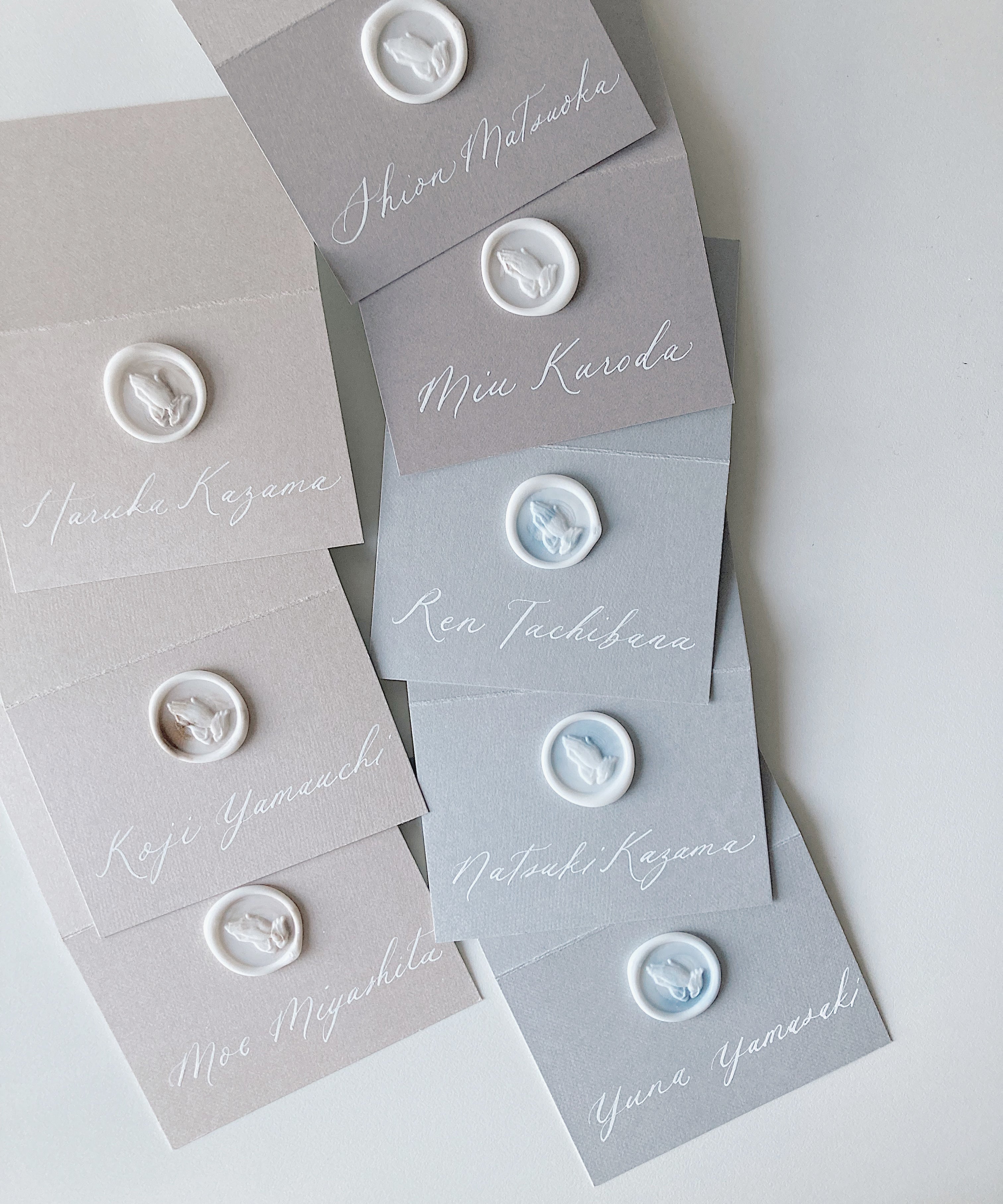 Neutral Color Place Cards / ニュアンスカラーの席札